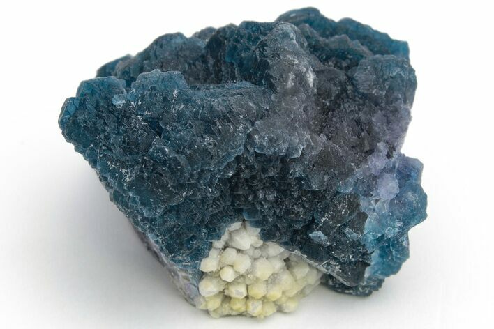 Blue, Cubic/Octahedral Fluorite Encrusted Quartz - Inner Mongolia #224763